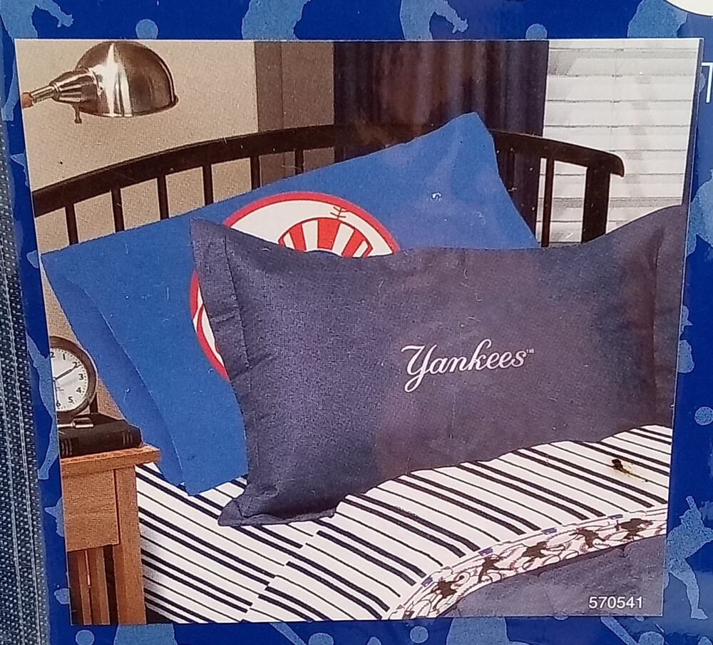 Vintage New York Yankees Blue Demin Pillow Sham 20" x 26"